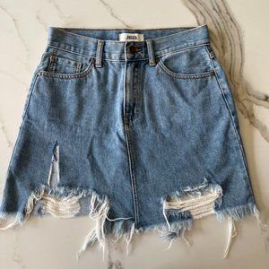 JBD Distressed Denim Skirt Size XS